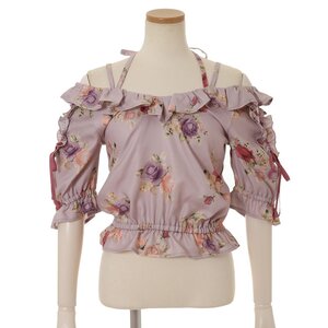 LIZ LISA Rose Pattern Top Pink