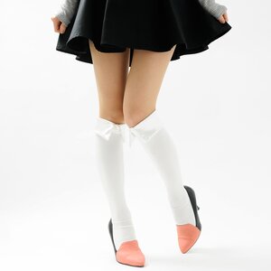ERIMAKI SOX Solid High Socks White