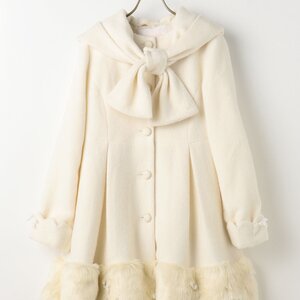 LIZ LISA Fur Ribbon Coat White