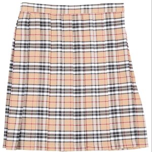 Teens Ever Beige x Black High School Uniform Skirt M