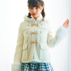 LIZ LISA RIbbon Bit Short Duffle Coat White