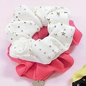 Star Pattern Scrunchie 2-Pack Pink