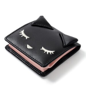 Pooh-chan Face Coin Case Black