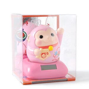 Light-activated Happy Maneki Monkey Pink