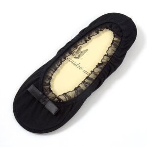 coudre un Wide Ribbon Low-Cut Liner Socks Black