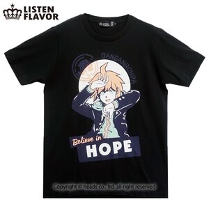 LISTEN FLAVOR Ultimate Lucky Student Makoto Naegi T-Shirt Black M