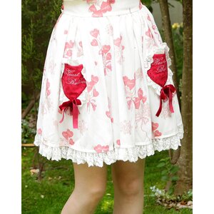 LIZ LISA Heart Balloon Skirt White
