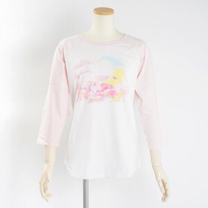 milklim Suya Suya Tonight Long-Sleeved Shirt White x Light Pink