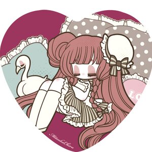 Heart-Shaped Tin Badge Collection Hansel the Girl and Gretel the Swan