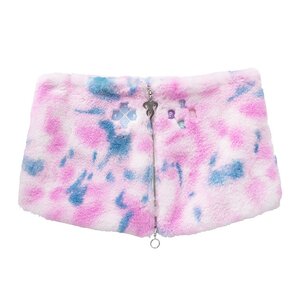 LISTEN FLAVOR Gaming Zip Fur Snood Cotton Candy