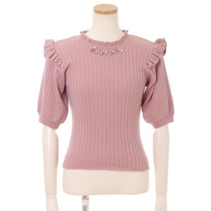 LIZ LISA Rib Knit Top Pink
