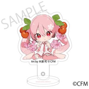 Sakura Miku x Hirosaki Sakura Story Acrylic Prop and Stand Weeping Yaebeni Blossoms Art by Kiya Machi