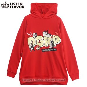 LISTEN FLAVOR DGRP Monokuma Logo Hoodie Red
