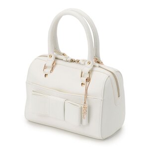 LIZ LISA Ribbon Boston Bag White