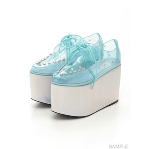 Swankiss Lace-Up Clear Shoes Blue M