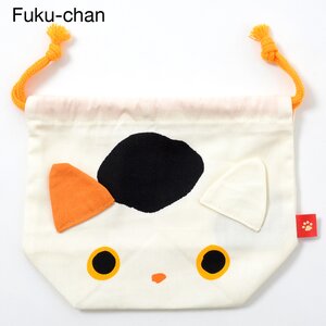 Kutusita Nyanko Drawstring Bag Fuku-chan