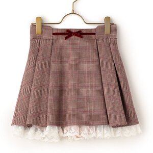 LIZ LISA Glen Plaid Sukapan Skirt Pink