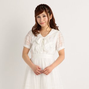 LIZ LISA Message Laced Dress White