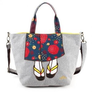 mis zapatos Kimono Shoulder Bag Gray