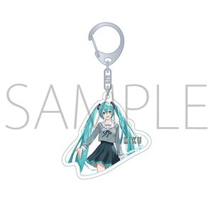 Hatsune Miku Series teffish School Uniform Holographic Acrylic Keychain Hatsune Miku