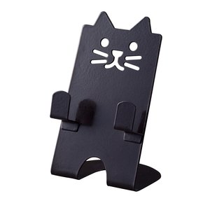 Neco Face Cat Smartphone Stand Black