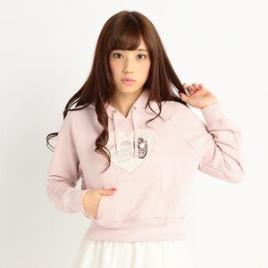 LIZ LISA Embroidered Perfume Bottle Hoodie Pink