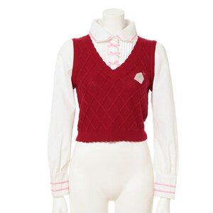 Swankiss School Knit Blouses Red