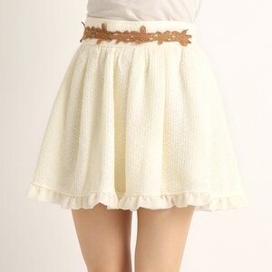LIZ LISA Flower Applique Sukapan Skirt White
