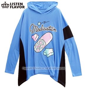 LISTEN FLAVOR Heart Pill Hoodie Blue