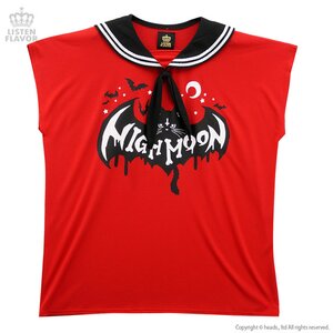 LISTEN FLAVOR Bat-Cat Sailor Cutsew Red