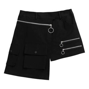 LISTEN FLAVOR Layered 2-Way Shorts Black