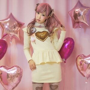 KOKOkim Fall in Chocolate Cake Long-Sleeve Dress Cream L