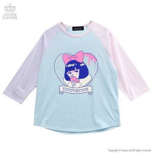 LISTEN FLAVOR Bewitching Poisonous Apple Raglan Cutsew Baby Blue