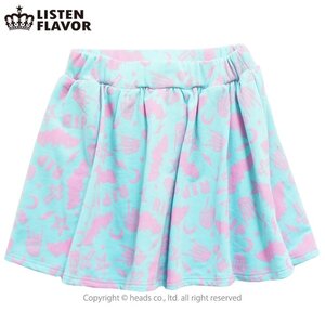 LISTEN FLAVOR Midnight Pattern Flare Skirt Mint