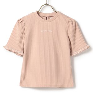 LIZ LISA Embroidered Logo Top Pink
