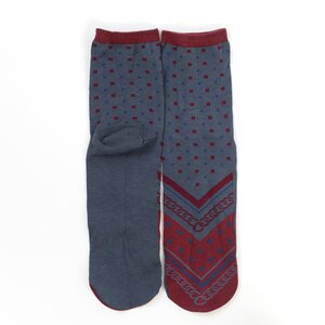 Scarf Socks Red & Gray