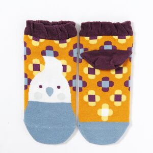 Kotoritachi Cockatiel Printed Socks (Mosaic Pattern) Gold