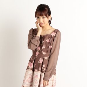 LIZ LISA Dream Wardrobe Pattern Dress Brown
