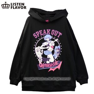 LISTEN FLAVOR Komaru Naegi Ultra Despair Girls Hoodie Black
