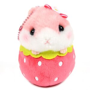 Coroham Coron Fruits Vol. 2 Hamster Plush Collection (Ball Chain) Ichigo-chan w/ Strawberry