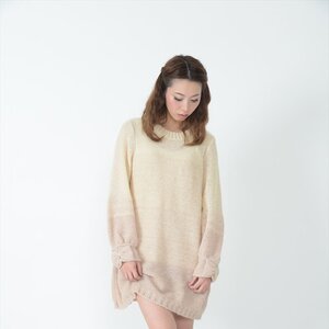 Honey Salon Gradation Knit Dress Light Beige
