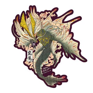 Capcom x B-Side Label Monster Hunter Amatsu Ukiyo-e Sticker