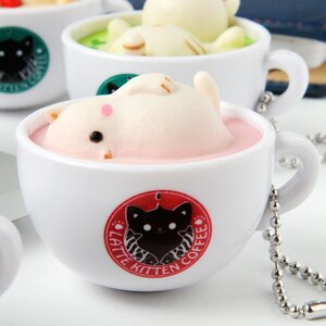 Latte Kitten Coffee Straps: New Flavor Strawberry & Matcha Series Bashful Kitten
