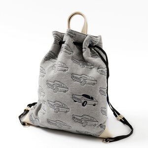 Misfits Quilted Knapsack Gray