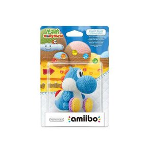 Light Blue Yarn Yoshi amiibo | Yoshi's Woolly World