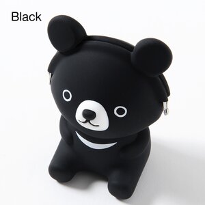 3D Pochi Friends Bear Silicone Pouches Black