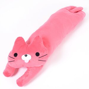 Sprawled-out Kitty Hug Pillow Pink