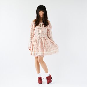 LIZ LISA Lace Browsing Dress Pink