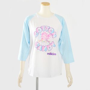 milklim Cotton Candy Long Sleeve Shirt White x Light Blue