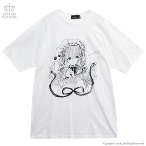 LISTEN FLAVOR x Fusedyyy Lolita Teatime Collab T-Shirt White